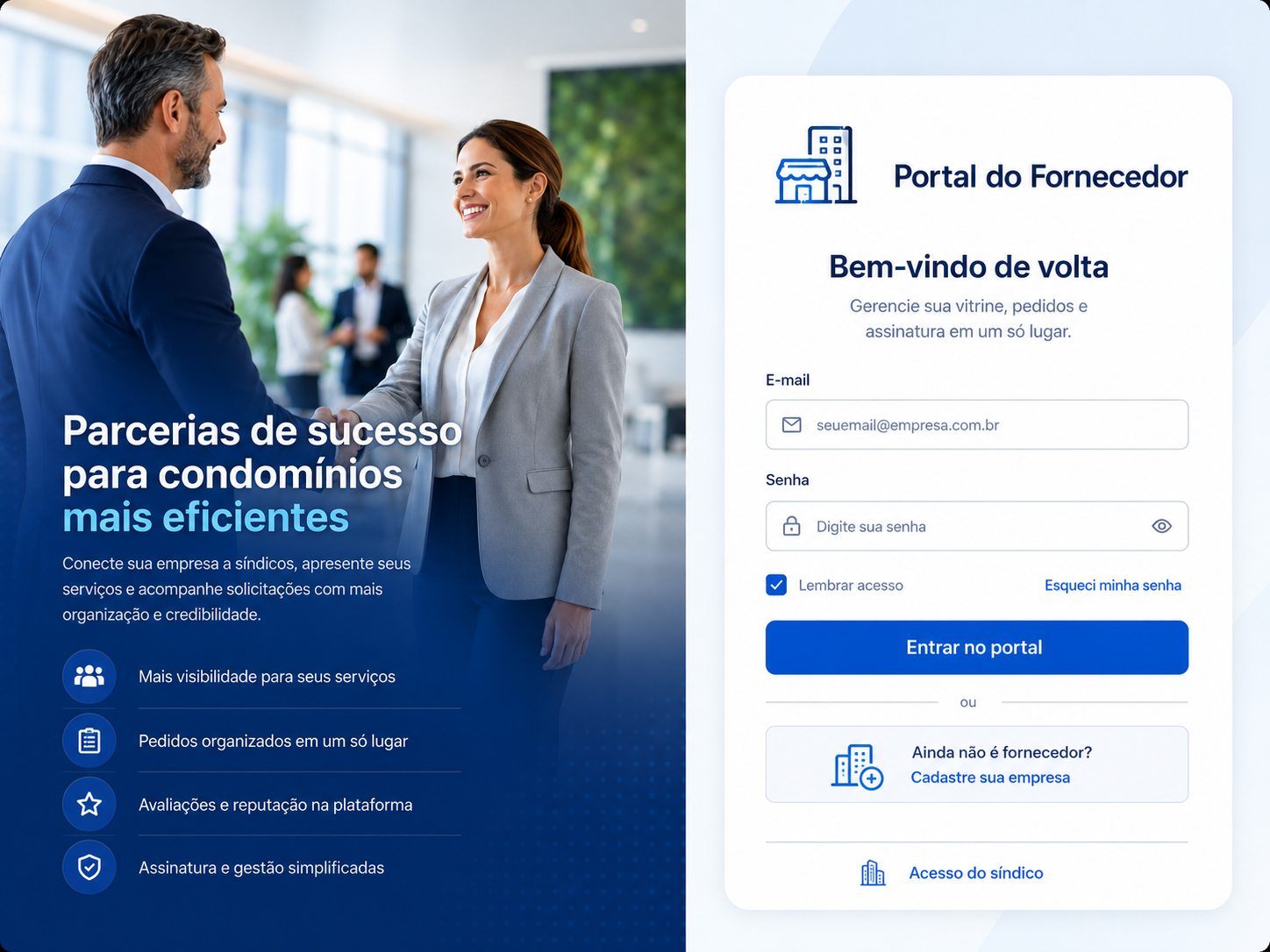Parceria entre fornecedores e condomínios